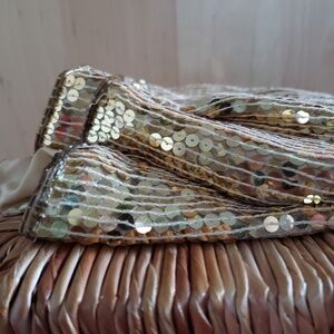 VINTAGE Silk Sequins Shorts Size Large!